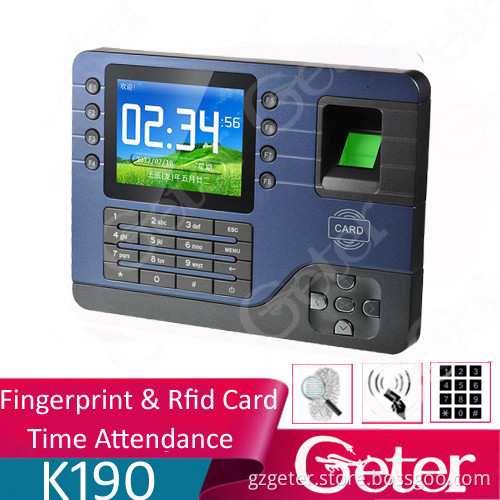 2015 New Arrival English Recognition Attendance Time Recording TCP/IP USB host/client communication